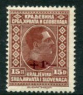 YUGOSLAVIA 1926 Flood Relief Surcharge On 15 D. LHM / *.  Michel 209 - Neufs