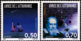 LUXEMBURG, LUXEMBOURG, 2009,  MI 1831 - 1832, Y T 1775 - 1776 , EUROPA CEPT, ASTRONOMIE, POSTFRISCH, NEUF - Nuovi