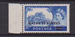 QATAR    1957    10R  On   10/-   Ultramarine    MNH - Qatar