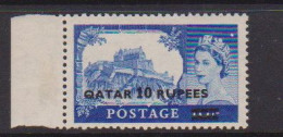 QATAR    1957    10R  On   10/-   Ultramarine    MNH - Qatar
