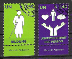 ONU, Nations-Unies, Vienne, Droits Des Personnes Handicapées 2008, Yv. 553/54 Oblitérés - Usati