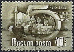 Hungary 1951 - Mi 1178 - YT 932B ( Mechanized Agriculture : Crawler Tractor ) - Usati