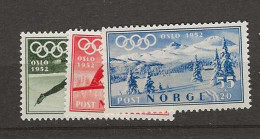 1951 MNH Norway Mi 372-74 Postfris** - Ungebraucht