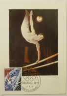 BARRES PARALLELES / Gymnastique - XXIe Olympiade Montreal - Carte Philatélique Avec Timbre Monaco 1976 - Atletismo