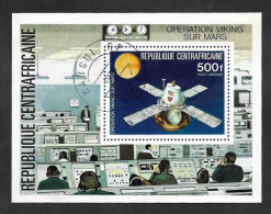 SE)1976 CENTRAL AFRICAN REPUBLIC, SPACE OPERATION "VIKING" TOWARDS MARS, SS, CTO - Autres - Afrique