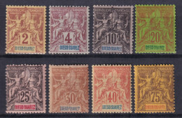 Diego Suarez, 1893 Y&T. 39, 40, 42, 44, 45, 46, 47, 49, MNH. - Unused Stamps
