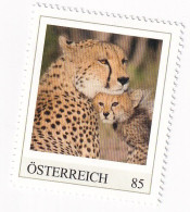 ÖSTERREICH - EXOTISCHE TIERE - GEPARD AFRIKA  - Personalisierte Briefmarke ** Postfrisch - Personalisierte Briefmarken