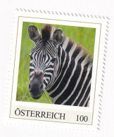 ÖSTERREICH - EXOTISCHE TIERE - ZEBRA AFRIKA  - Personalisierte Briefmarke ** Postfrisch - Persoonlijke Postzegels