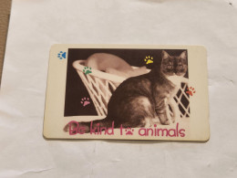SINGAPORE-(76SIGC-0)-Pretty Cat-(280)(76SIGC-060254)($10)(1/1/1996)-used Card+1card Prepiad Free - Singapur