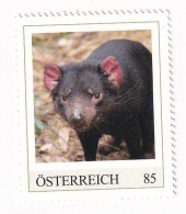 ÖSTERREICH - EXOTISCHE TIERE - TASMANISCHER TEUFEL Australien  - Personalisierte Briefmarke ** Postfrisch - Timbres Personnalisés