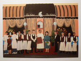 SUISSE / SAINT BLAISE - RESTAURANT Chez Norbert - Tableau Naif / Peintre Meieli Holzer / Serveur - Carte Postale - Ristoranti