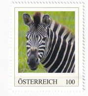 ÖSTERREICH - EXOTISCHE TIERE - ZEBRA Afrika  - Personalisierte Briefmarke ** Postfrisch - Timbres Personnalisés