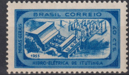 1955 Brasilien ** Mi:BR 873, Sn:BR 816, Yt:BR 598, Itutinga Hydroelectric Plant At Lavras - Unused Stamps