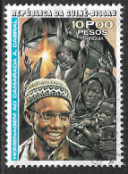 GUINE BISSAU – 1976 Amílcar Cabral 10 Pesos Used Stamp - Guinée-Bissau