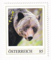 ÖSTERREICH - EXOTISCHE TIERE - GRIZZLYBÄR Amerika - Personalisierte Briefmarke ** Postfrisch - Francobolli Personalizzati