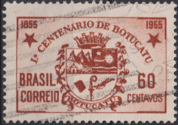 1955 Brasilien ° Mi:BR 877, Sn:BR 820, Yt:BR 603, Centenary Of The City Of Botucatu/SP. Coat Of Arms, Wappen - Used Stamps