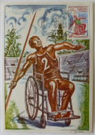 HANDISPORT - Jeux Mondiaux Handicapés 1970 / Fauteuil Roulant - Carte Philatélique Avec Cachet 1er Jour SAINT ETIENNE - Sport Voor Mindervaliden