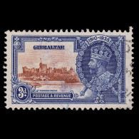 GIBRALTAR.1935.GV.Jubilee.3d.brown-deep Blue.SG 115.USED. - Gibraltar