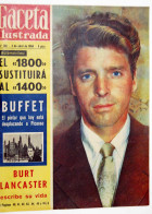 Burt Lancaster Escribe Su Vida. Reportaje La Gaceta 1959 - Unclassified
