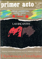 Primer Acto. Cuadernos De Investigación Teatral Nº 218 + Separata. Marzo-Abril 1987 - Sin Clasificación