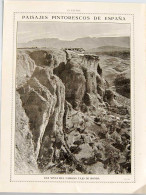 Recorte Revista La Esfera 1916. Paisajes Pintorescos De España. El Tajo De Ronda - Sin Clasificación