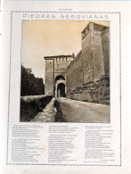 Recorte Revista La Esfera 1916. Piedras Segovianas. Arcos De San Cebrián Y Santiago - Juan José Llover - Sin Clasificación