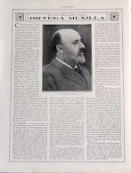 Recorte Revista La Esfera 1916. Ortega Munilla - Dionisio Pérez - Sin Clasificación