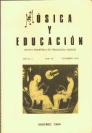 Música Y Educación. Revista Trimestral De Pedagogía Musical. Num. 20. Diciembre 1994 - Non Classés