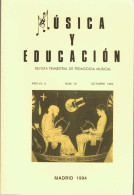 Música Y Educación. Revista Trimestral De Pedagogía Musical. Num. 19. Octubre 1994 - Unclassified