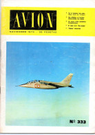 Revista Avión Nº 333. Noviembre 1973 - Sin Clasificación