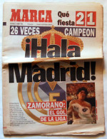 Periódico Marca 4 De Junio De 1995 - 26 Veces Campeón ¡Hala Madrid!. Zamorano: El Gol De La Liga - Non Classés