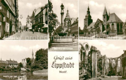 73694395 Lippstadt Strassenpartie Bernhardbrunnen Marienkirche Lippepartie Stift - Lippstadt
