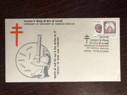 INDIA  FDC COVER 1982 YEAR KOCH TUBERCULOSIS TBC HEALTH MEDICINE STAMPS - Lettres & Documents