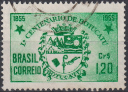 1955 Brasilien ° Mi:BR 878, Sn:BR 821, Yt:BR 604, Centenary Of The City Of Botucatu/SP. Coat Of Arms, Wappen - Gebruikt