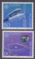 1991 Switzerland 1444-1445 Europa CEPT / Satellite - 1991