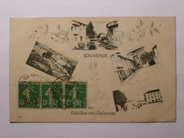 CHATILLON SUR CHALARONNE (01/Ain) - Souvenir Avec Plusieurs Cartes Postales Et Dessins De Roses Autour - Cachet 1920 - Châtillon-sur-Chalaronne