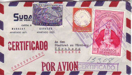 VENEZUELA.1958/Maracay, Corner-cards Registered-envelope/Customs Control. - Venezuela