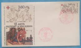 Andorra Andorre FDC 1989 Croix Rouge Red Cross - FDC