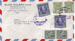 VENEZUELA.1947/Maracaibo, Corner-cards Envelope/mixed-franking. - Venezuela