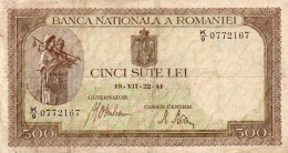 ROMANIA 500 LEI 07-22 -1941  P-51a.3 - Rumänien