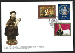 Saint Anthony Of Lisbon. Stamps 800 Years Santo António De Lisboa. Image Of Lisbon Church. Sint Antonius Van Lissabon. P - Honingbijen