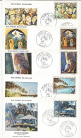 Polynésie Française France Série Complète Sur 5 Enveloppes FDC 1971 Artistes Peinture Painting - FDC