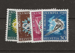 1948 MNH Switzerland Mi 492-5 Postfris** - Unused Stamps