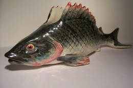 CERAMIQUE  POISSON ( Perche )  DECO - ( Au Dos  Chiffre 785  S  ) - Art Populaire