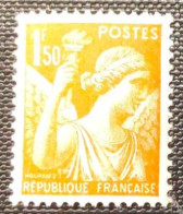 N° 435 (Variété, Trait Orange Sur Le 1 De 1F50 ) Neuf ** Gomme D'Origine  TTB - Unused Stamps