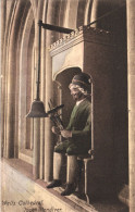 WELLS, SOMERSET, CATHEDRAL, ARCHITECTURE, JACK BLANDIVER, STATUE, BELL, ENGLAND, UNITED KINGDOM, POSTCARD - Wells