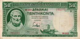 GREECE 50 DRACHMAI 1939 P-107a CIRC. - Griechenland