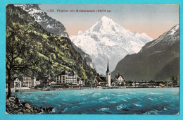 * Flüelen (Uri - Suisse - Schweiz) * (22 Edition Photoglob Zurich) Bristenstock 3074 M, église, Les Alpes, Lac, Old - Flüelen