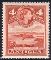 142 Antigua 4p English Harbor VLH * Neuf Tres Legere (ANT-70) - 1858-1960 Colonia Británica