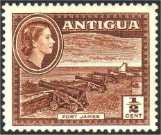 142 Antigua Fort James Canons MH * Neuf (ANT-13) - 1858-1960 Kronenkolonie